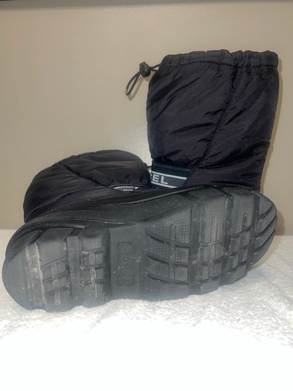 Sorel Black Tall Winter Boots with Strap - Sz 6 (Kids) - Picture 4 of 6